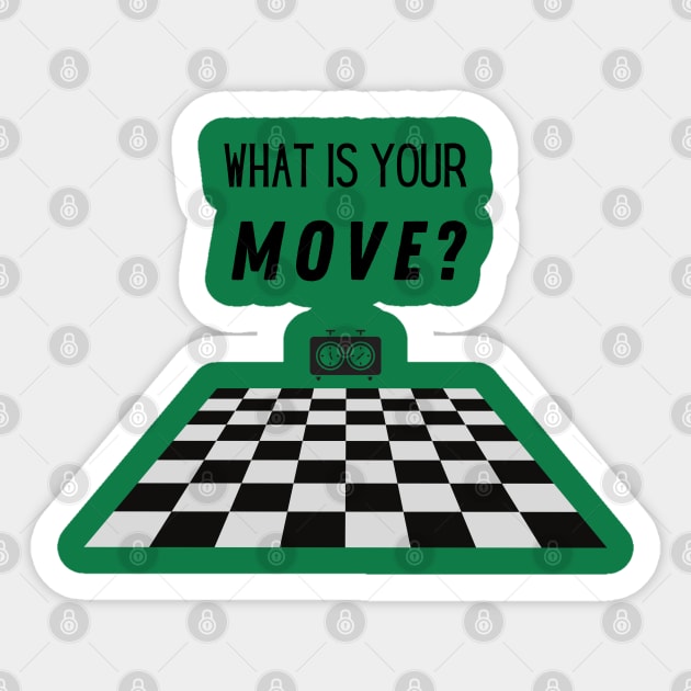 Chess Move Quote Sticker by Chessfluencer